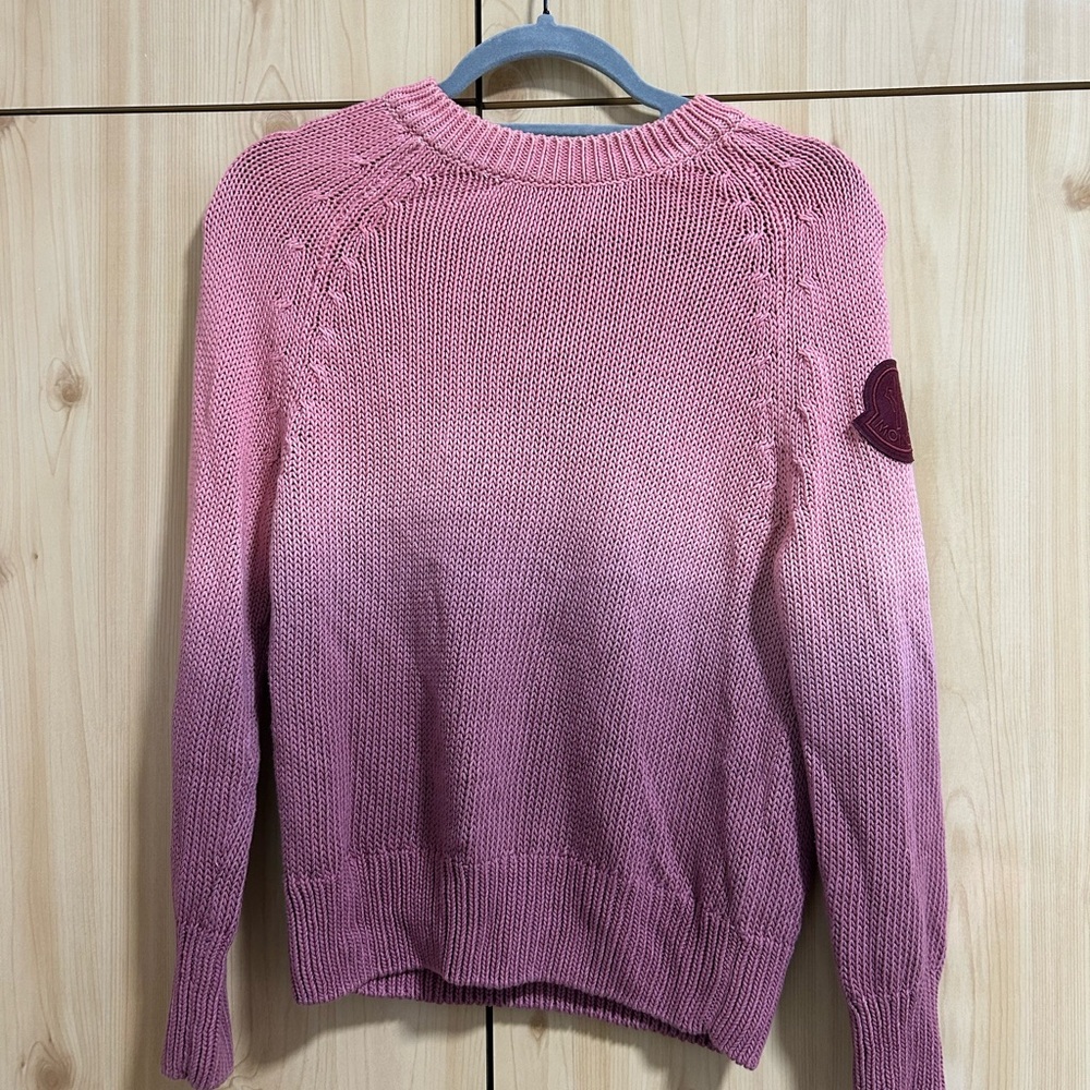 Moncler Pink Ombre Crewneck Sweater Size XS - Picture 4 of 5